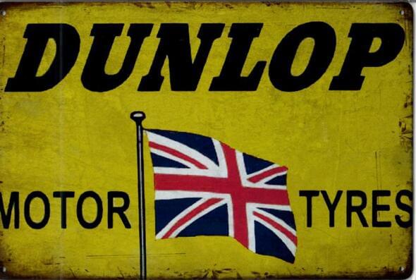 Dunlop Motor Tyres Union Jack - Old-Signs.co.uk